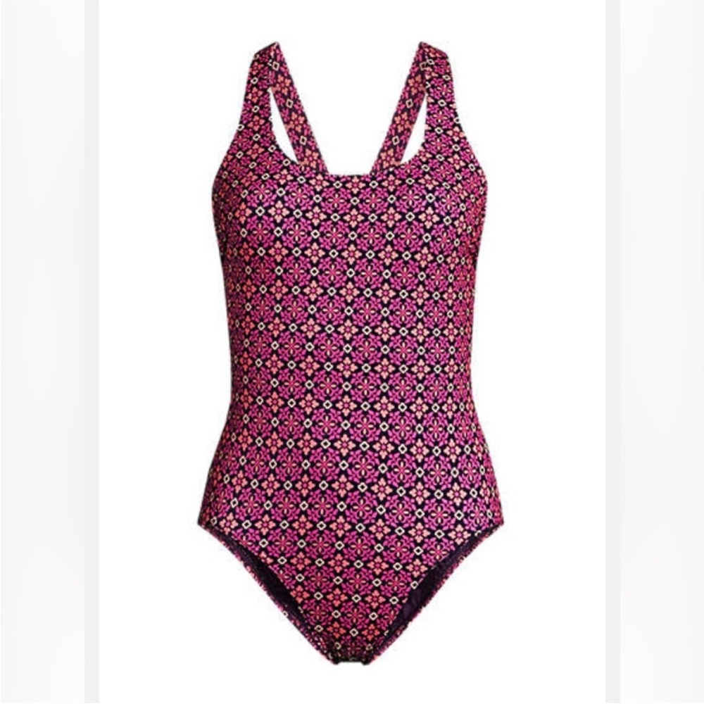 ☀️2/$29 sale! Lands end tugless x back one piece - long torso!